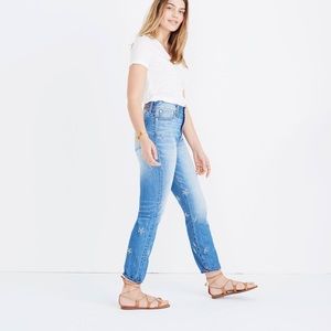 Madewell Perfect Summer Jean - Embroidered Daisies